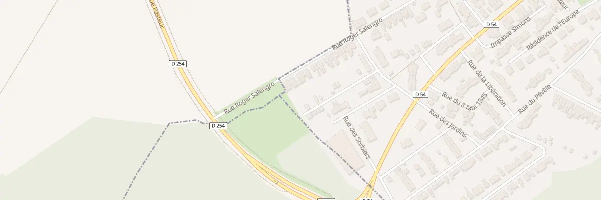 Plan du 153 Rue Roger Salengro à Thumeries