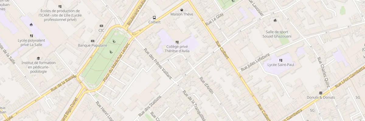 Plan du 52 Rue d’Antin à Lille