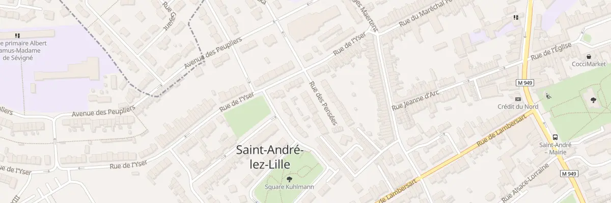 Plan du 4 Rue des Pensées à Saint-André-lez-Lille