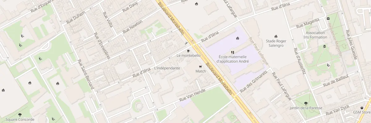 Plan du 140 Bd Montebello à Lille
