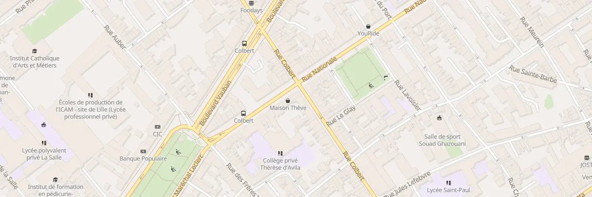 Plan du 88 Rue Colbert à Lille