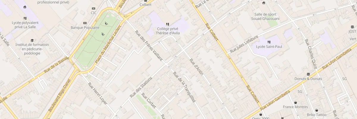 Plan du 123 Rue des Stations à Lille