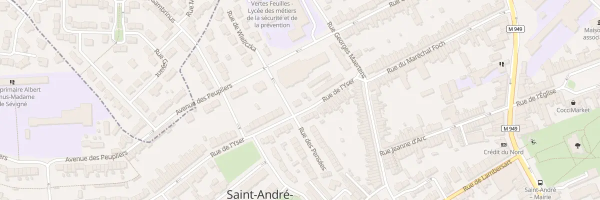 Plan du 14 Rue de l’Yser à Saint-André-lez-Lille