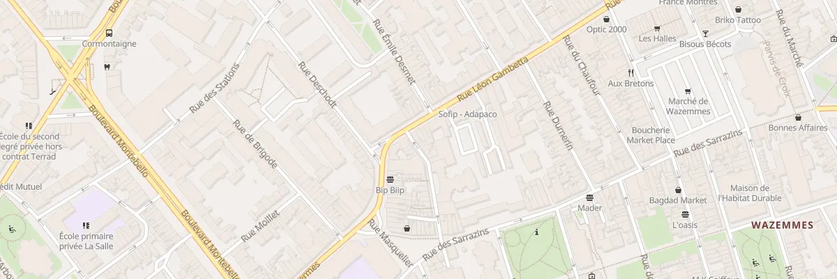 Plan du 425 Rue Léon Gambetta à Lille
