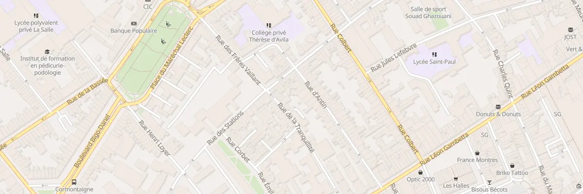 Plan du 27 Rue de la Tranquillité à Lille
