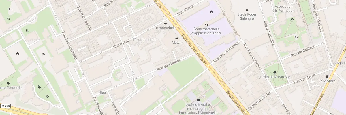 Plan du 3 Cité Sainte Marie Rue Van Hende à Lille