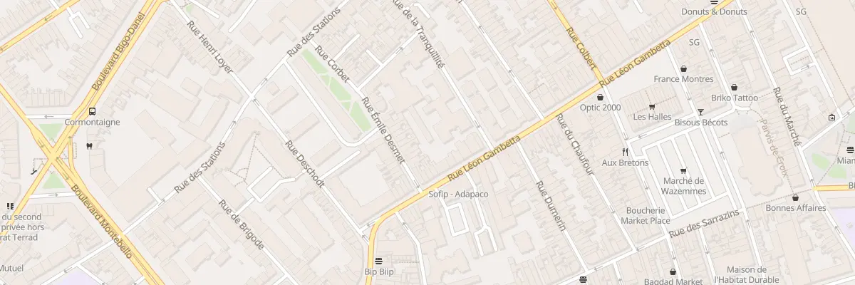 Plan du 408 Rue Léon Gambetta à Lille