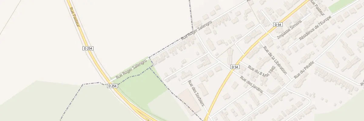 Plan du 135 Rue Roger Salengro à Thumeries