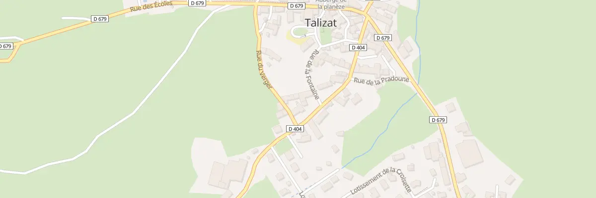 Plan du 10 Rue de la Pradoune à Talizat