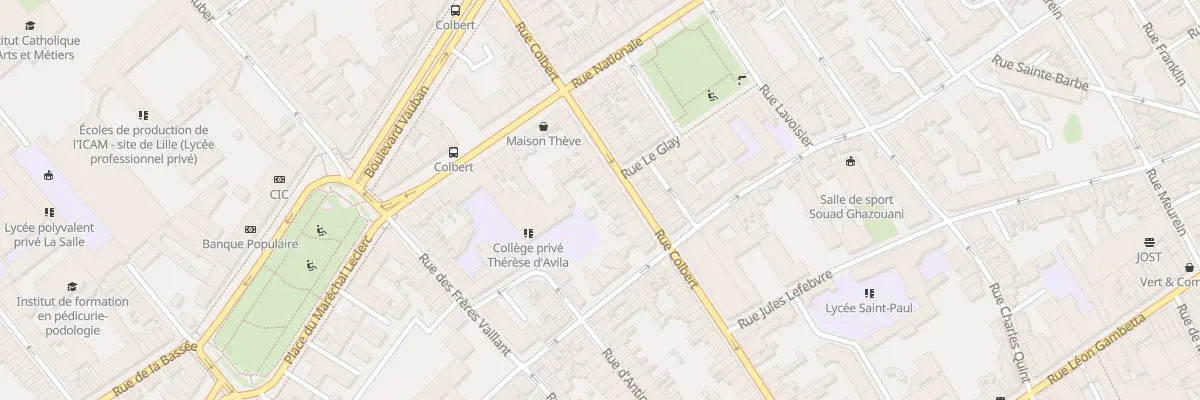 Plan du 74 Rue Colbert à Lille