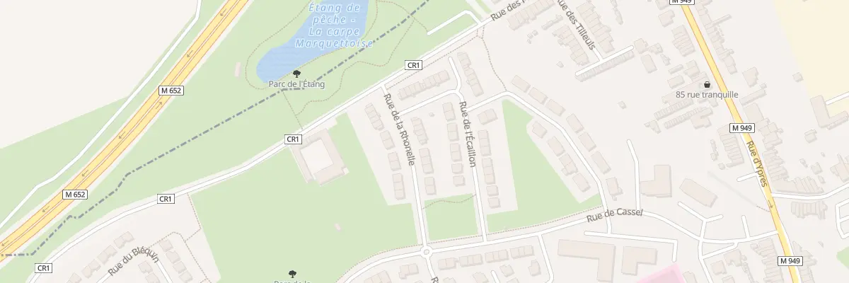 Plan du 12 Rue de la Rhonelle à Marquette-lez-Lille