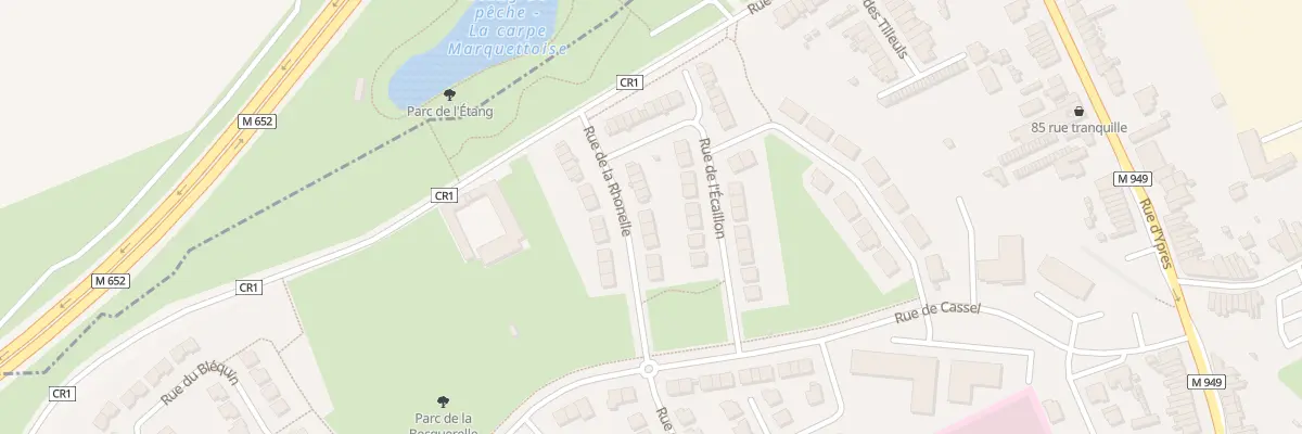 Plan du 10 Rue de la Rhonelle à Marquette-lez-Lille