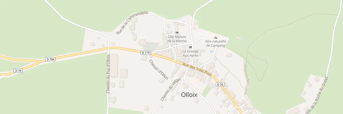 Plan du 5006 Rue des Trois Puys à Olloix