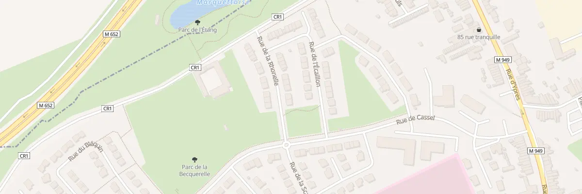 Plan du 4 Rue de la Rhonelle à Marquette-lez-Lille