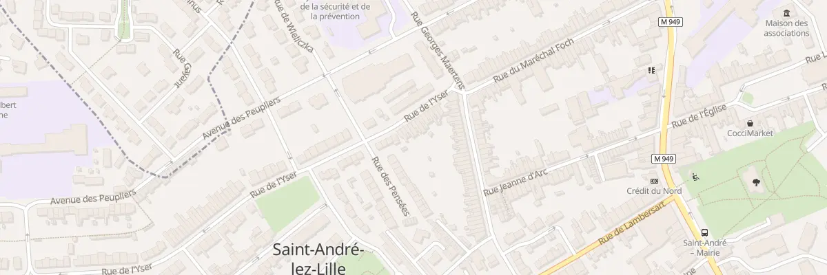 Plan du 19 Rue de l’Yser à Saint-André-lez-Lille