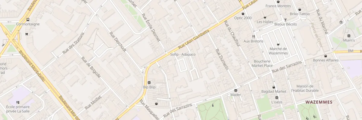 Plan du 393 Rue Léon Gambetta à Lille