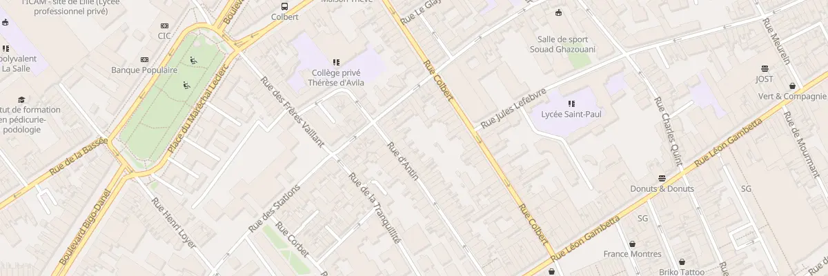 Plan du 39 Rue d’Antin à Lille
