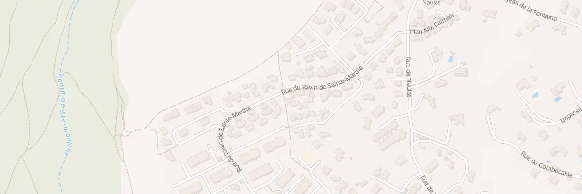 Plan du 217 Rue du Ravin de Sainte Marthe à Millau