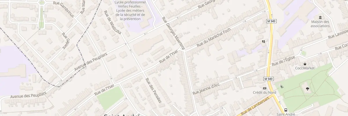 Plan du 1 Rue de l’Yser à Saint-André-lez-Lille
