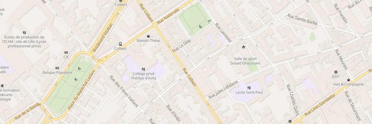 Plan du 39 Rue Colbert à Lille