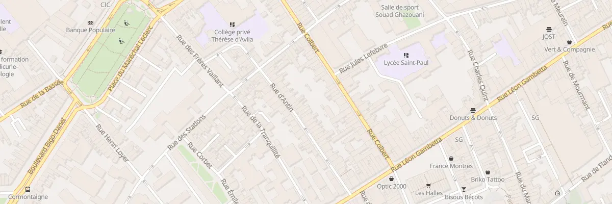Plan du 31B Rue d’Antin à Lille