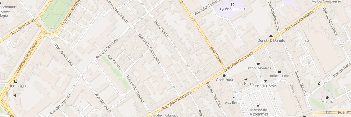 Plan du 10 Rue d’Antin à Lille