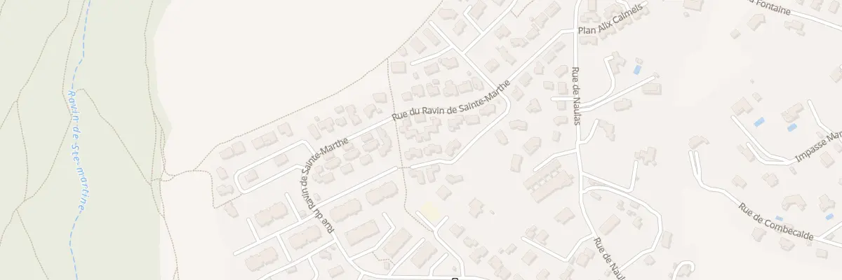 Plan du 209 Rue du Ravin de Sainte Marthe à Millau