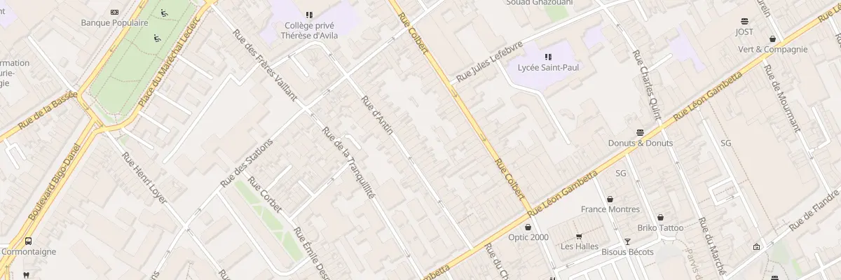 Plan du 29 Rue d’Antin à Lille