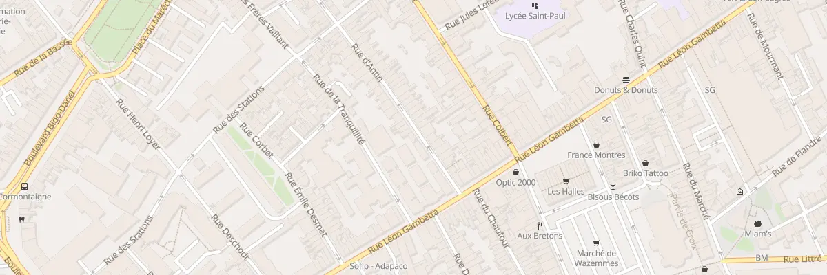 Plan du 6B Rue d’Antin à Lille
