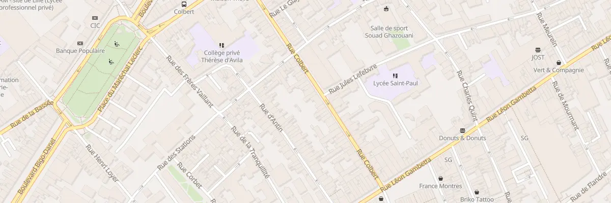 Plan du 42 Rue Colbert à Lille