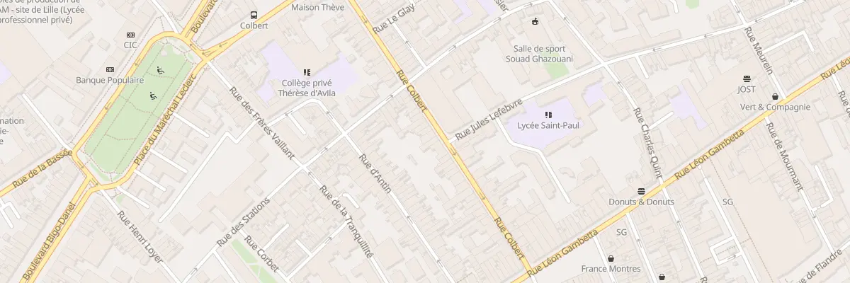 Plan du 44 Rue Colbert à Lille