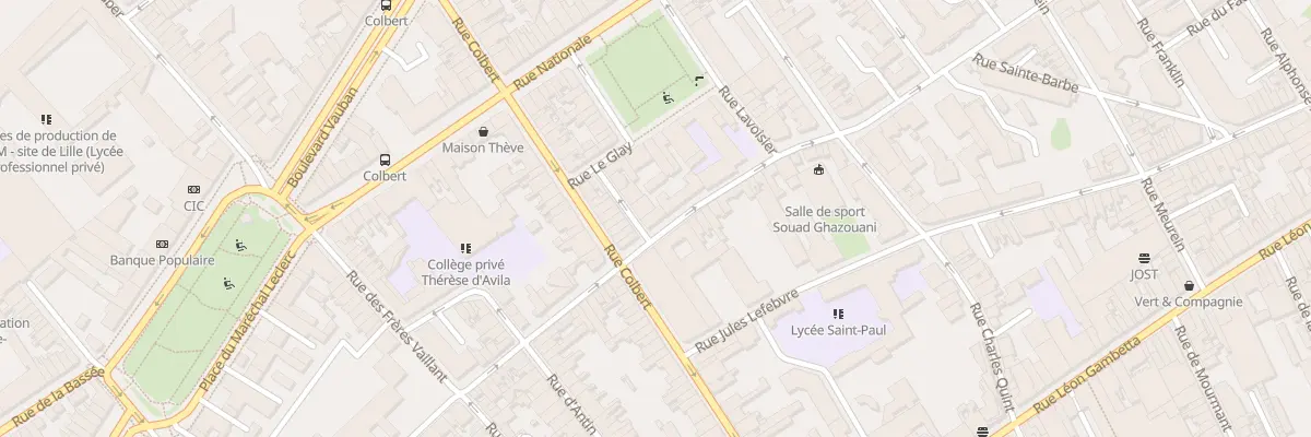Plan du 74B Rue des Stations à Lille