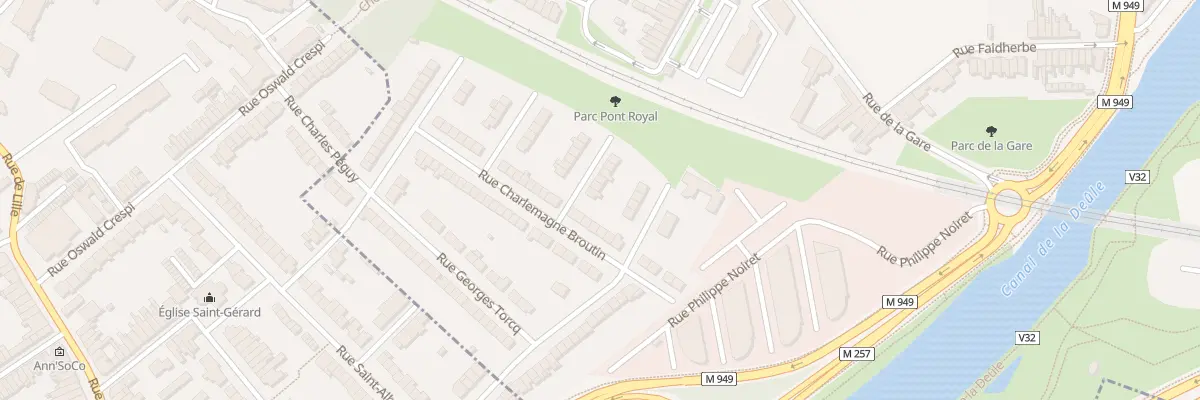 Plan du 2 Rue du Docteur Émile Roux à Saint-André-lez-Lille