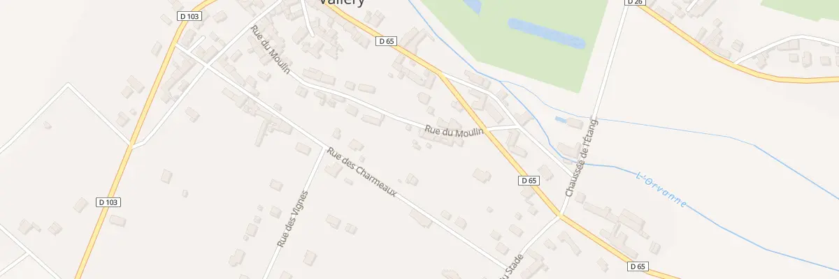 Plan du 16 Rue du Moulin à Vallery
