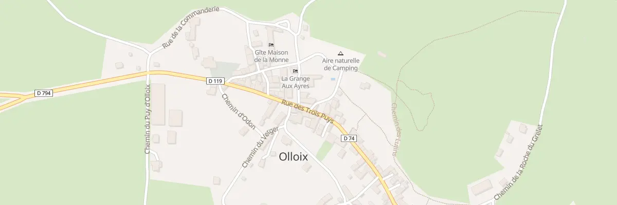 Plan du 5022 Rue des Trois Puys à Olloix