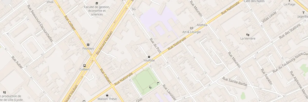 Plan du 258 Rue Nationale à Lille