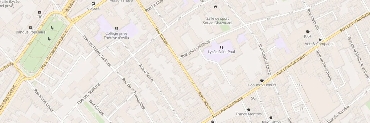 Plan du 31 Rue Colbert à Lille