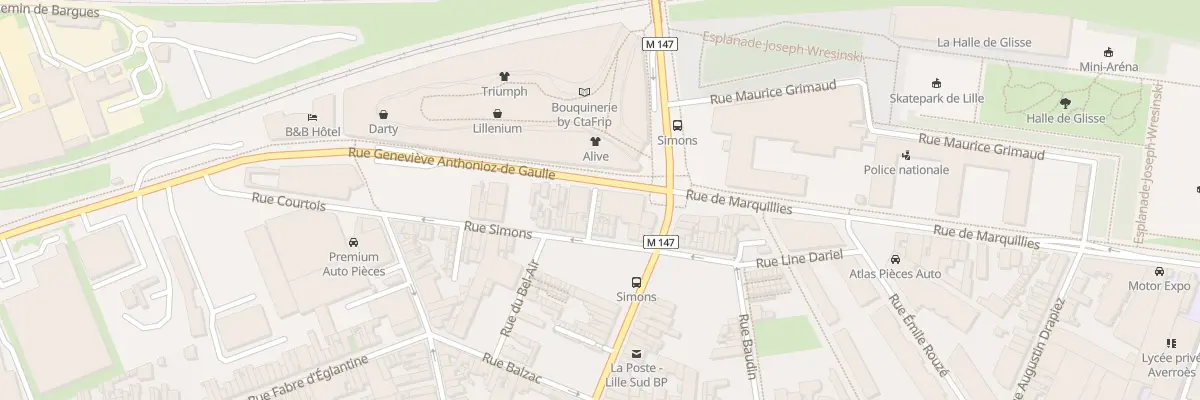 Plan du 7 Crs Jeanne d’Arc 38 Rue à Lille