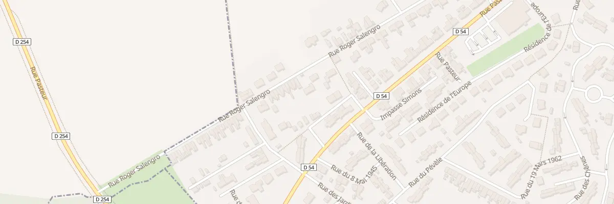 Plan du 97 Rue Roger Salengro à Thumeries