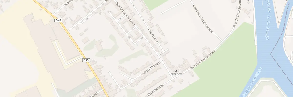 Plan du 28 Rue Arthur Rimbaud à Corbehem