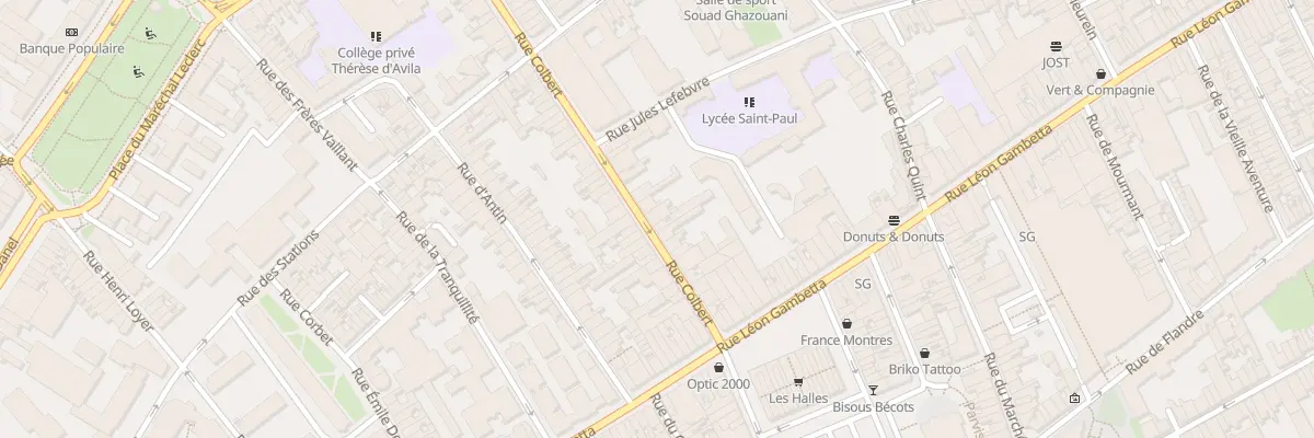 Plan du 21 Rue Colbert à Lille