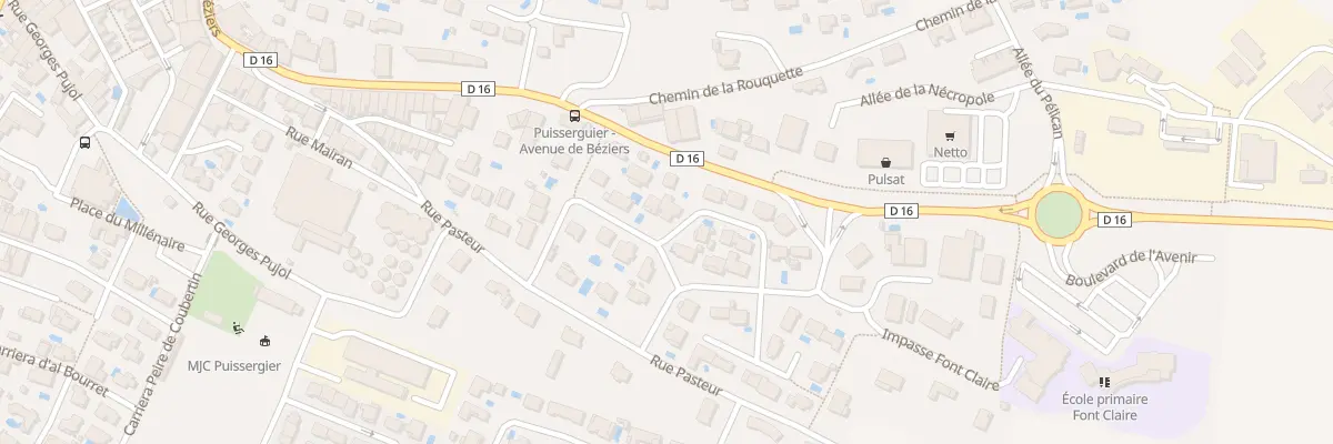 Plan du 1 Rue Jean Moulin à Puisserguier