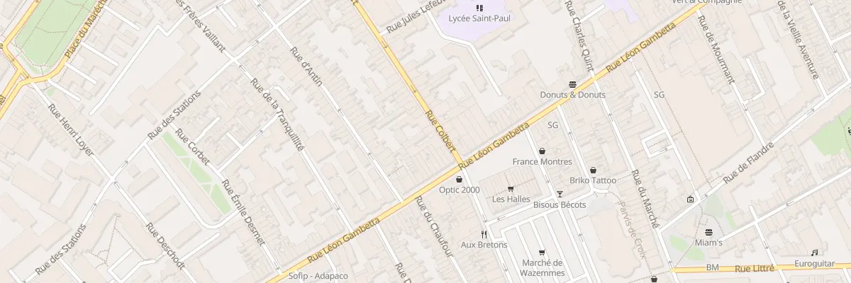 Plan du 4 Rue Colbert à Lille