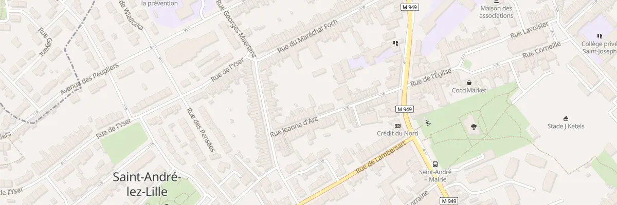 Plan du 34 Rue Jeanne d’Arc à Saint-André-lez-Lille