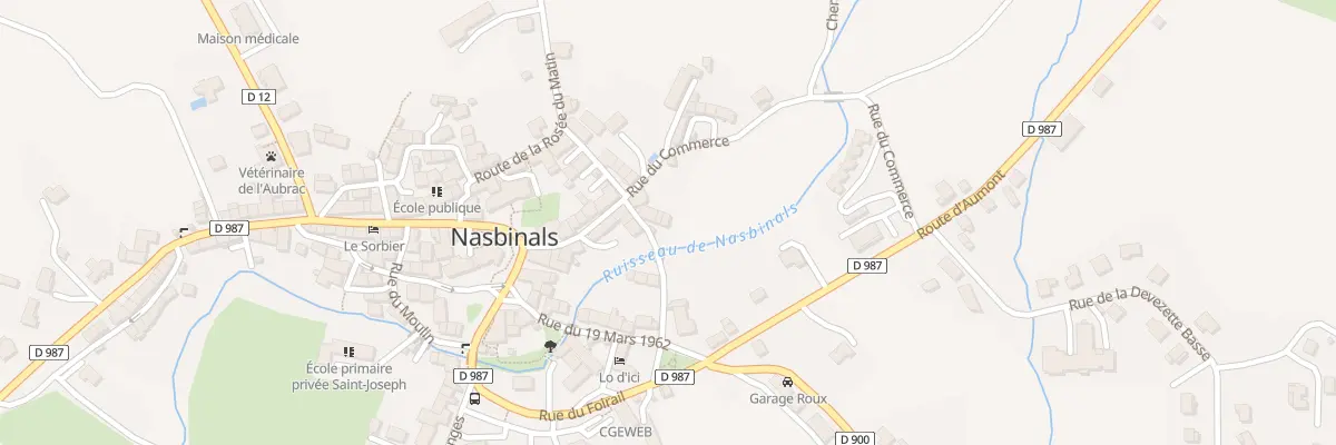 Plan du 7 Rue du Coustadou à Nasbinals