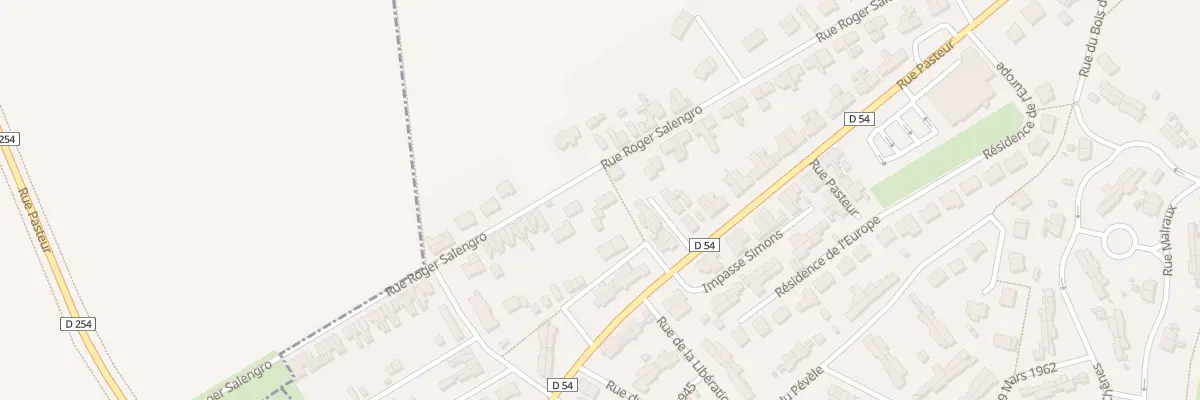 Plan du 93 Rue Roger Salengro à Thumeries