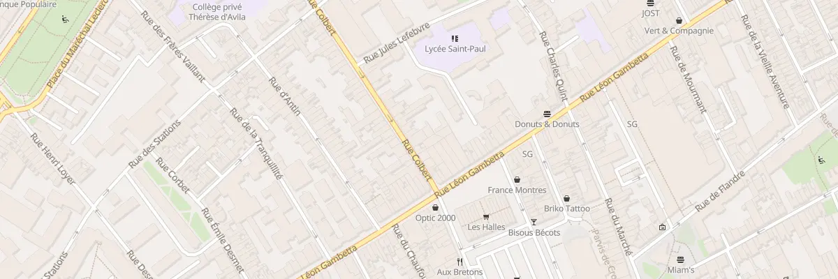 Plan du 9 Rue Colbert à Lille