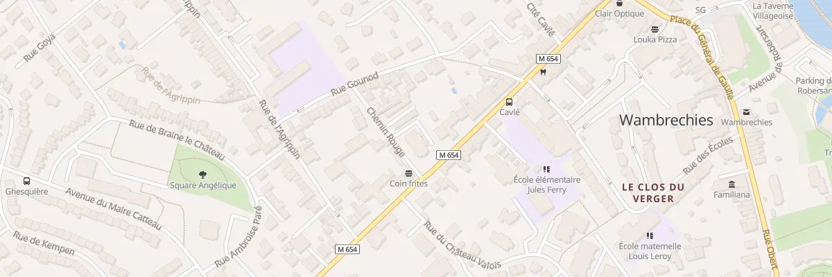 Plan du 68 Rue du Général Leclerc à Wambrechies