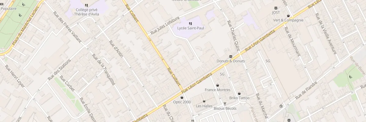 Plan du 7 Rue Colbert à Lille