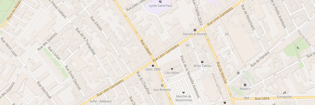 Plan du 346 Rue Léon Gambetta à Lille